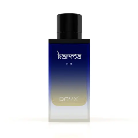 Men's Onyx Fragrance Dubai Karma Pure Parfum (3.4 Fl. Oz., 3 – 3.9 Fl Oz range) – Premium Fresh Liquid for Adults, with Lemon, Grapefruit, Citrus Woody Scent, Amber Musk Warmth, Green Note, Rosemary, Lavender Rose, Jasmine, Luxurious Bottle