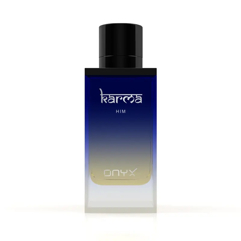 Men's Onyx Fragrance Dubai Karma Pure Parfum (3.4 Fl. Oz., 3 – 3.9 Fl Oz range) – Premium Fresh Liquid for Adults, with Lemon, Grapefruit, Citrus Woody Scent, Amber Musk Warmth, Green Note, Rosemary, Lavender Rose, Jasmine, Luxurious Bottle