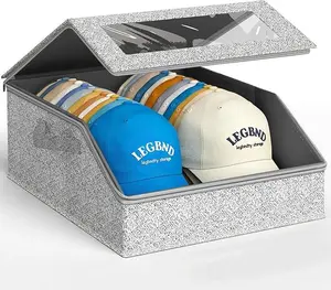 Large Stackable Hat Storage Boxes for Baseball Caps, Classic Style, Hat OrganizerRack, Wardrobe Organizer, mens gifts, hats