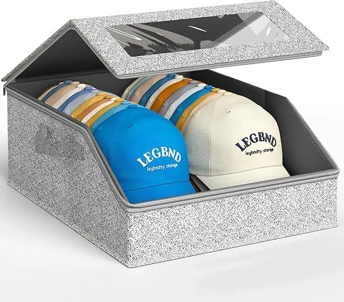 Large Stackable Hat Storage Boxes for Baseball Caps, Classic Style, Hat OrganizerRack, Wardrobe Organizer, mens gifts, hats
