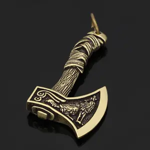 Viking Celtic Axe Pendant Chain Necklace