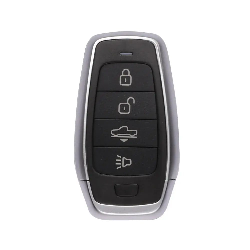 Autel MaxiIM IKEY IKEYAT4PA 4-Button Universal Smart Car Key - Brand New Aftermarket Replacement with Air Suspension, Panic Function, CR2032 Battery, Emergency Key Blade, Key Lock