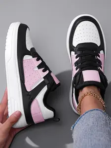 ​Women's Light Pink Platform Sneakers - Mall to Coffee Run Shoes, Breathe Mesh All-Day Wear White Sole​