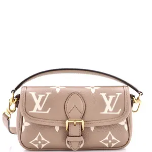 Pre-owned Louis Vuitton Leather Shoulder Bags Diane NM Handbag Bicolor Monogram Empreinte Giant Nano by Rebag