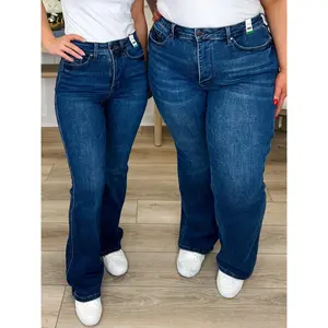 Judy Blue Cali Tummy Control Bootcut Jeans - Dark Wash (Multiple Inseams, Non-Distressed)