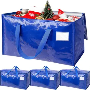 Large Moving Bags 4 Pack Black Heavy Duty Totes with Visible Labels Waterproof Storage for Clothes Shoes Bedding Daily Essentials Foldable & Sturdy dual zipper wide opening outdoor  storage  bin Dog Paw holiday  organize  moving  bags large parcel  box P