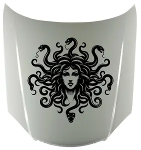 StickerChef Medusa Hood Decal - Striking Vinyl Snake Design 2