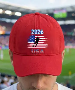 2026 USA Soccer Cap, Vintage Cotton Football Fan Hat, Patriotic Baseball Dad Hat, Vintage Style Soccer Fan Dad Hat, 2026 New US Hat, Soccer Fan Gift