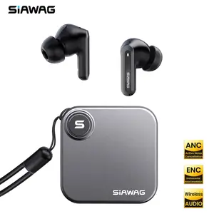 SiAWAG BTW62H Noise Cancelling Earbuds with 10mm Drivers, 50H Playtime, Desk buddy, IPX4 Waterproof, Fast Charging, Dual Pairing, Bluetooth 5.3 Wireless Earbuds - Audio