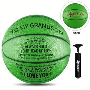 Moactiv A Special Basketball to Show Your Grandson How Much You Love Them - Perfect Gift, International standard size(With a pump)