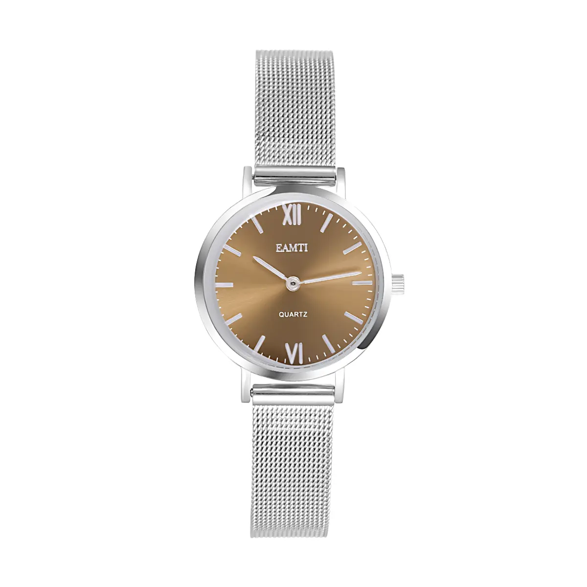 EAMTI Women's 28mm Analog Quartz Watch Simple Elegant Stainless Steel Ladies Watch for Causal Business Party Commute