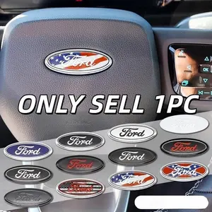 Ford 58mm Steering Wheel Logo Decal Sticker, Decorative Accessories for Escape/focus/fusion/fiesta/mondeo Mk2/3, Car Interior Decoration Vehicle