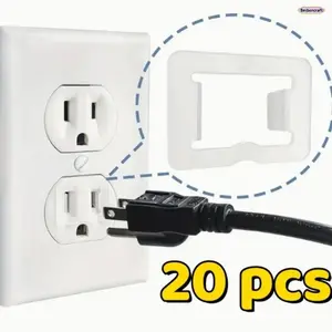 20-Pack 2-Prong Outlet Plug Tightener Inserts, Loose Power Socket Fix, Secure Fit Stabilizer for Home and Office Use,summervibes
