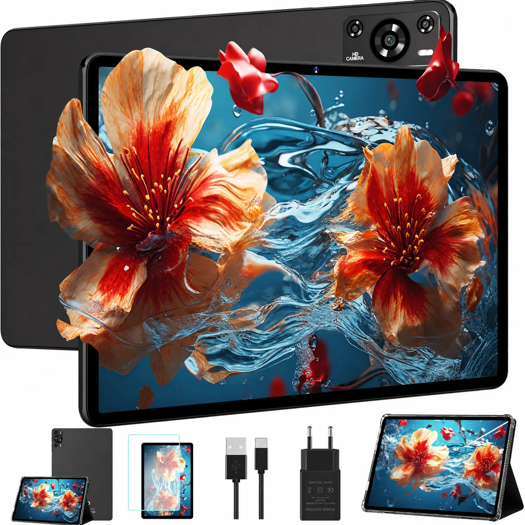 , 2026  11 Inch Tablet,Android 15 Tablets with Octa Core, 24GB+256GB, 13+5MP Camera, Tablets with Widevine L1, 8000mAh Battery, 5G WiFi, GPS, HD IPS Display, 1TB Expand, BT 5.0 -Metal Black Basic Bluetooth Card Game  Streaming Touchscreen Smartphone outdo