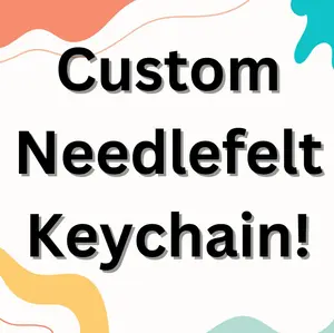Custom Handmade Needlefelt Keychain made with Wool fibers