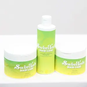 SweetTee's Avocado Flourish Collection - Shampoo, Conditioner & Moisturizer Set for Softness, Detangling & Moisture