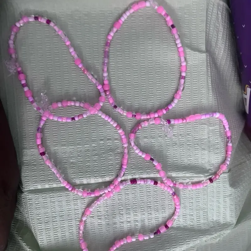 Jellypink Seed Bracelet - Pink Beaded Design for Women and kids Perfect for Everyday Wear, Lightweight and Comfortable