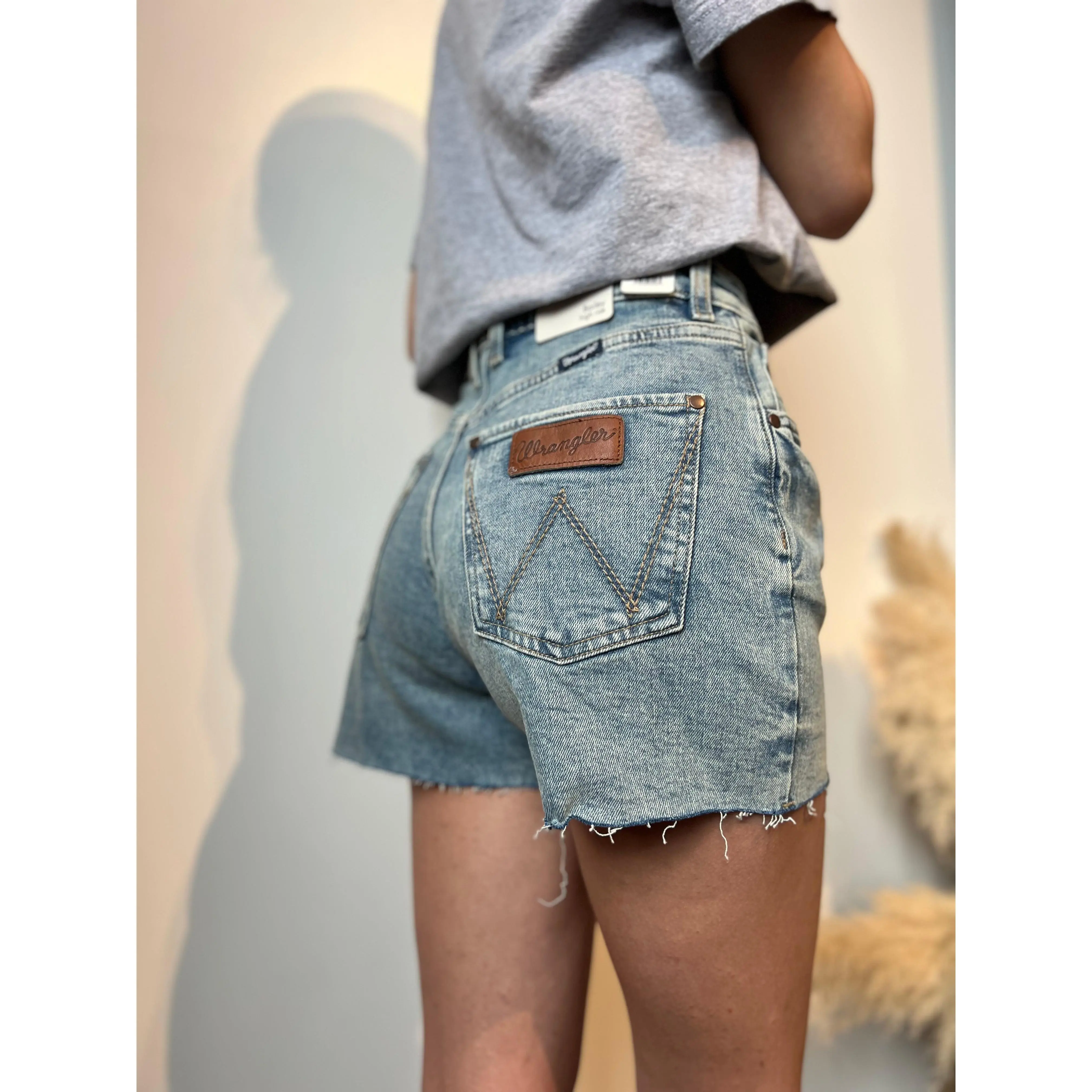 Wrangler Carrie Denim Shorts, Spandex, Cotton, Bottom