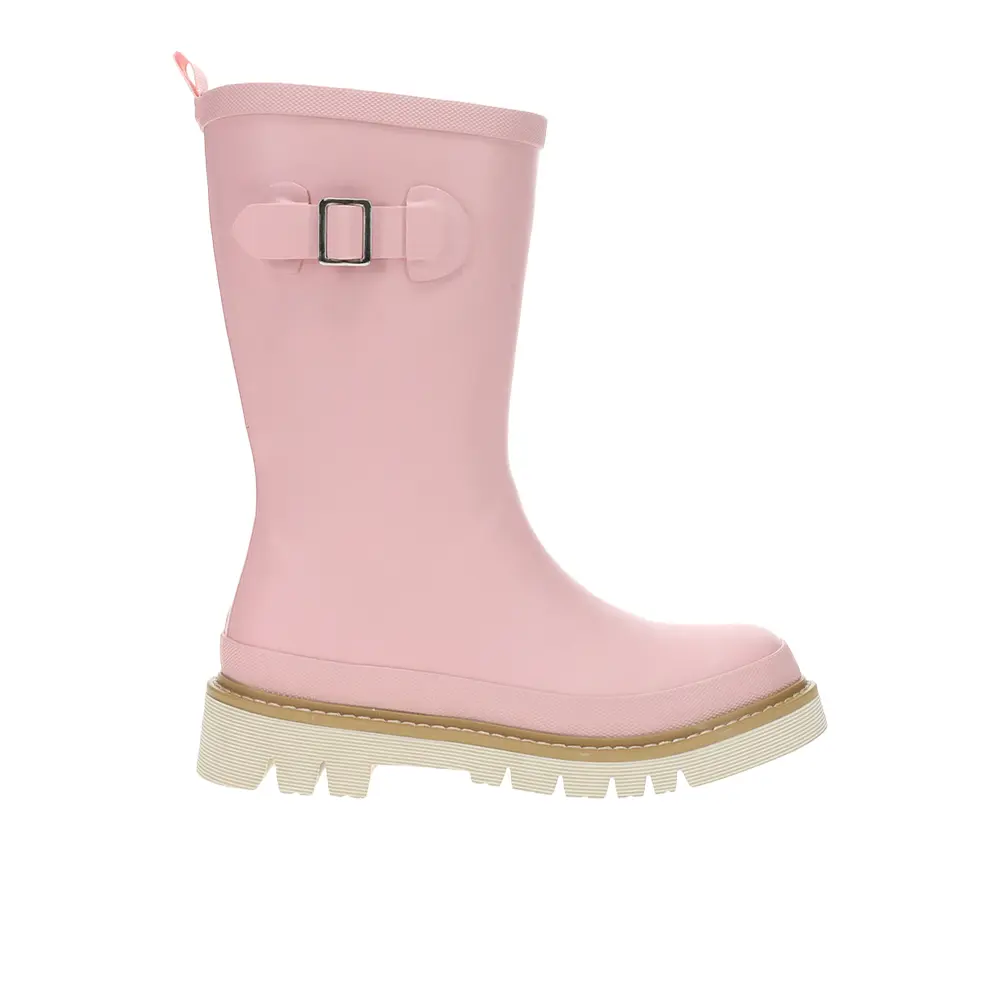 Corkys Womens Make A Splash Pull On Rain Casual Boots Mid Calf Low Heel 1-2" - Pink