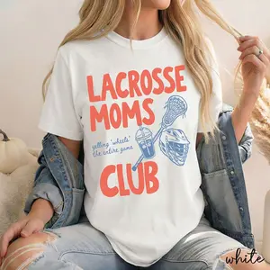 Lacrosse Mom Shirt, Comfort Colors LAX Mama Club Tee, Trendy Women's Sports Mom T-shirt, Lacrosse Fan Apparel