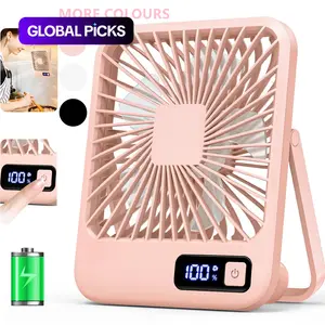 BUBPUP USB Rechargeable Desktop Fan, Strong Airflow 180° Tilt Folding 5 Speeds Adjustable Fan, Quiet Small Desk Fan for Home, Office & Desktop, Mini Travel Products, Silent Cooling Fan #GLOBAL PICKS