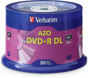 Verbatim DVD+R DL 8.5GB 8X with Branded Surface - 50pk Spindle, 50 - Disc