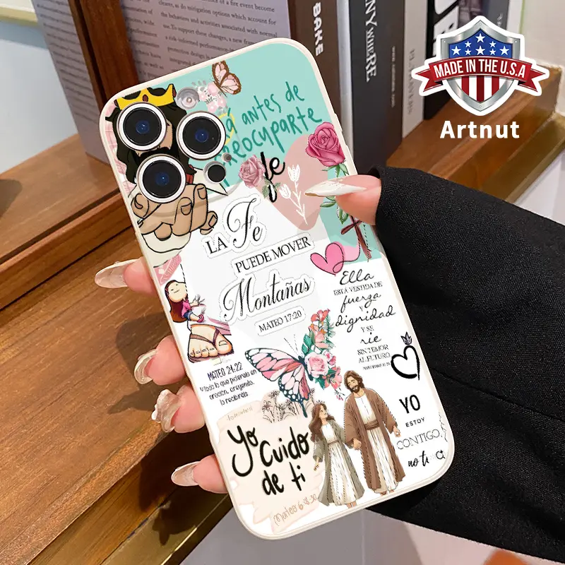 Faith Journey Pattern Liquid Silicone Casing for iPhone 11 Pro Max,12 Mini,13,14 Plus,15 Pro,16,16e,X,XS Max,XR - Thin Smartphone Handheld Device Cover with Anti-Drop Protection for Girls, Devices, Accessories