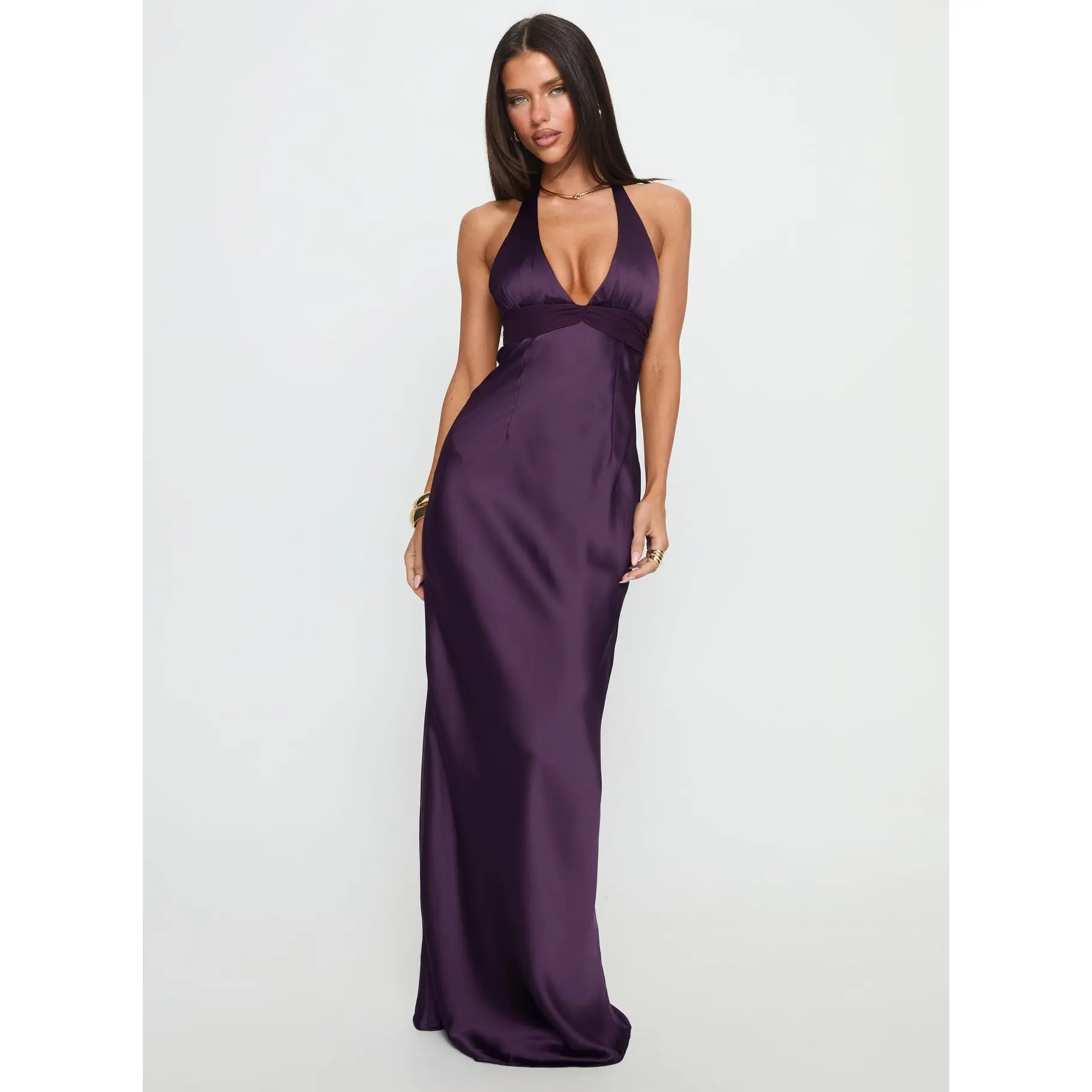 Odyssa Halter Maxi Dress Purple - TikTok Shop Odyssa Halter Maxi Dress Purple - TikTok Shop