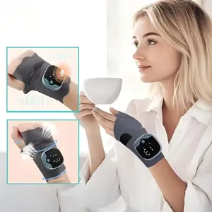 Electric Wrist Massager, Vibration Heating Wrap Belt (5 Modes 9 Intensities), Wireless Wrist Heating Pad, Men Women Hand Care Device