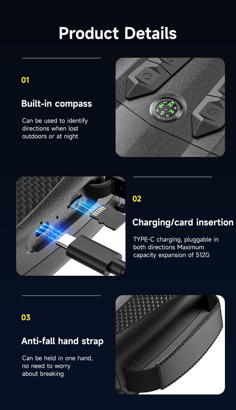 4K HD Night Vision Binoculars, 800m Viewing Range, 3.0" Screen, 5W IR, Photo/Video, Built-in Flashlight, Night Vision Goggles for Hunting, Camping, Surveillance