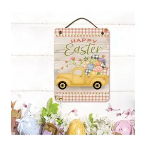 Courtside Market Truck Easter 12x16 Artboard with Twine