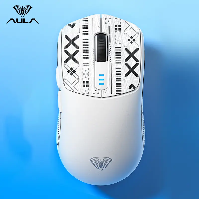 AULA SC580 Wireless Gaming Mouse,Ergonomic Design Tri-Mode 2.4G/BT5.0/USB-C Connection,10000 DPI Rechargeable, High Polling Rate Gaming Mouse with 6 P