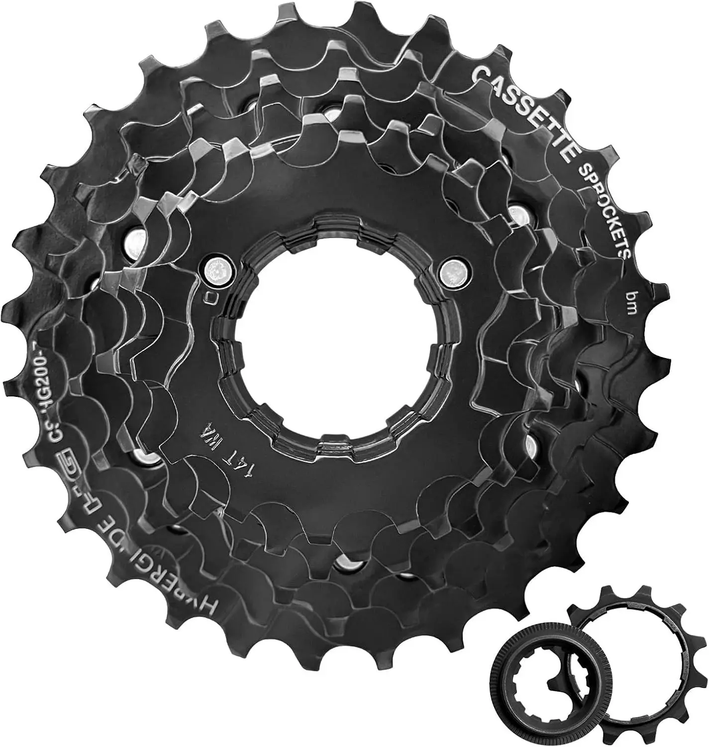 7 Speed Cassette CS-HG200-7S 12-28T Bike Cassette Sprocket | 7 Speed Cassette for Mountain Commuter Road Touring Folding Bike,HG Smooth Gear Shifts,Durable and Rust-Resistant