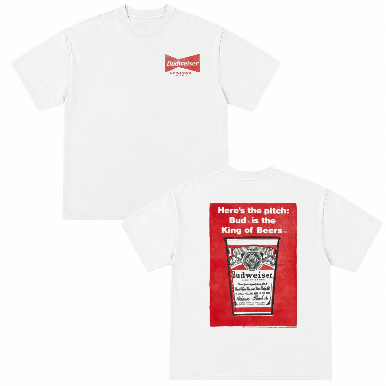 Vintage Bud King Of Beers Graphic T-Shirt, Retro Beer Poster Tee, Classic Brewery Advertisement Shirt, Beer Lover Graphic Tee, Casual Drinking Gift, Unisex Vintage Apparel, Menswear & Underwear - Men's Tops - T-shirts - Men's Short-sleeve T-shirts