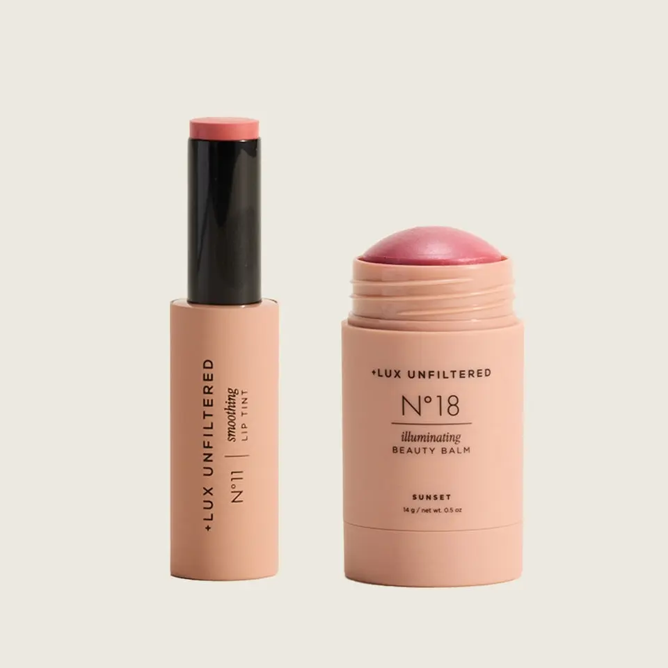 N°18 Illuminating Beauty Balm in Sunset + N°11 Smoothint Lip Tint in Guava