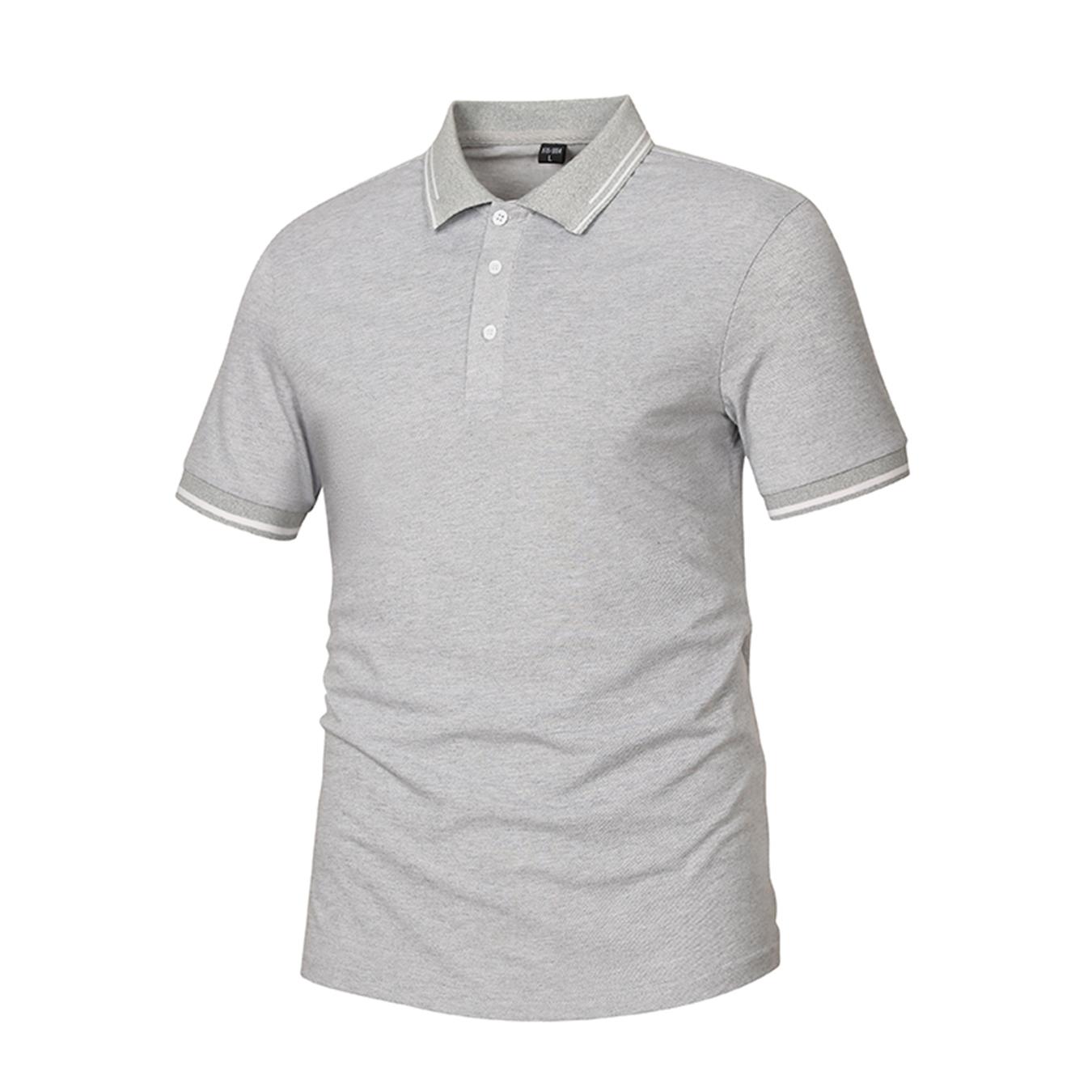 Men’s slim-fit short-sleeve polo shirt, classic pique polo with a pointed collar, breathable casual collared top for golf, business, and everyday wear