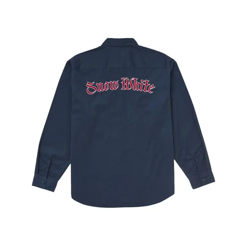 Supreme Snow White Work Shirt Light Navy (men) by StockX