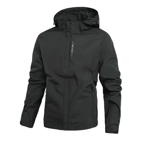 ZMZY Men's Lightweight Outdoor Windbreaker Jacket, Full-Zip Sports Outerwear for Casual Hiking, Mountaineering & Camping, Windproof Shell with Adjustable Cuffs, Chest Pocket, Relaxed Fit Autumn Active Jacket
