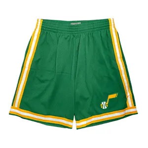 Mitchell & Ness 1978-79 Utah Jazz Road Swingman Shorts Green Yellow