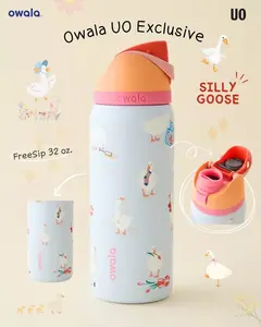 Owala FreeSip 32oz Silly Goose Edition Cute Insulated Water Bottle Leak Proof Built In Straw Aesthetic Hydration Gift for Her