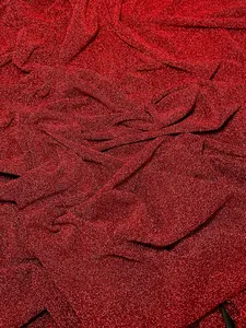 Red Glitter Lurex Jersey