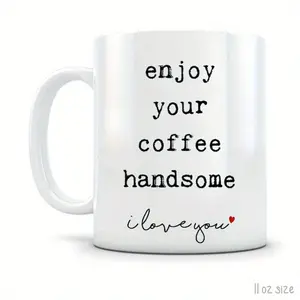 1pc, Enjoy your coffee Handsome gift for Him, Husband Gift, Gift for boyfriend, Birthday Gifts for men, Anniversary