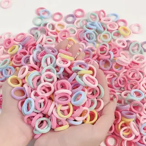 No More Painful Hair Ties! 140Pcs Cute Candy Color Hair Ties for Girls | Stretchable & Non-Slip Hair Elastics for Kids & Women