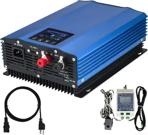 1000W 1200W Grid Solar Micro Inverter 24V 48V with Limiter LCD Display AC 100v.110v/120v (90-130v） 220V MPPT Pure Sine Wave Battery Adjustable Power