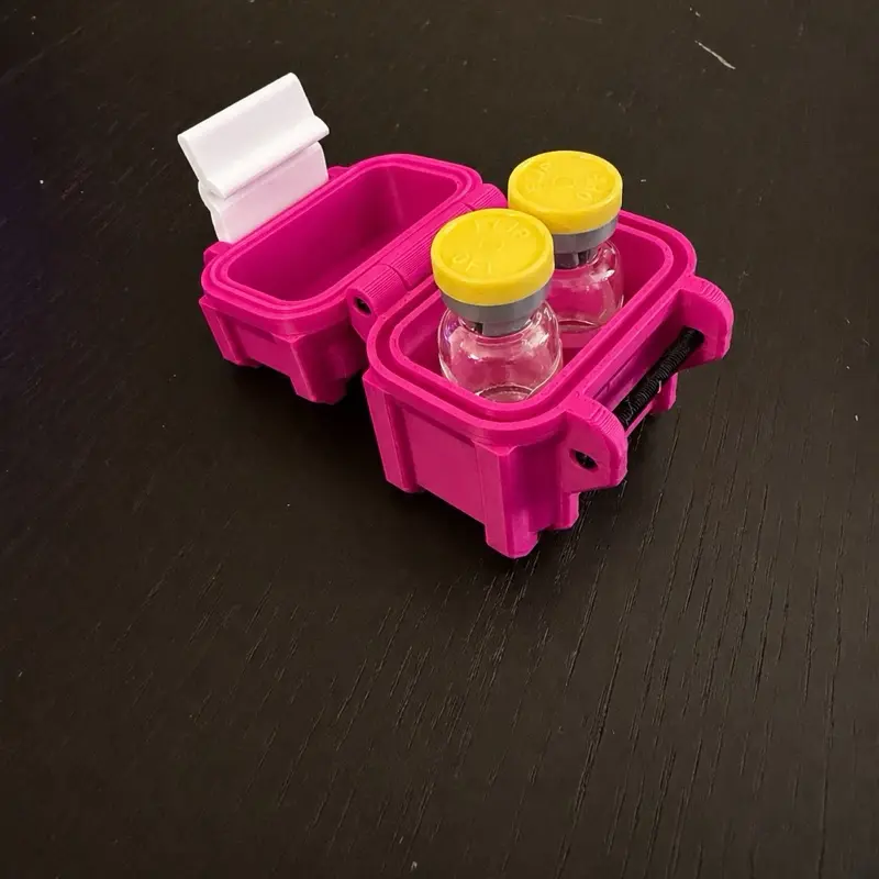 Peptide Vial Storage Case, Portable Travel Organizer for 2 x 3ml Vials
