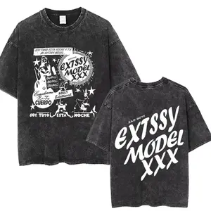 Washed Vintage Junior H Sad Boyz Tour T Shirts Men Women Hip Hop Fashion Tshirt Men's Oversized Crewneck Short Sleeve T-shirts