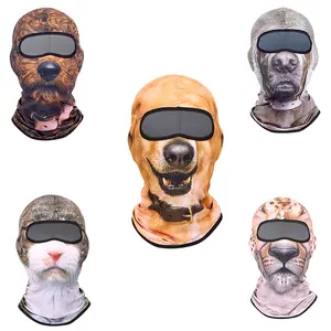 3D Balaclava Mask with Animal Ears – Unisex Festival & Outdoor Face Cover for Raves, Skiing & Halloween