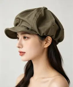 Japanese Style Large Collar Painter Beret - Stretchable, Face-Slimming, Simple Versatile, Octagonal Retro Art Headwear, Dry Cleaning Only (Sports & Outdoor Accessory)