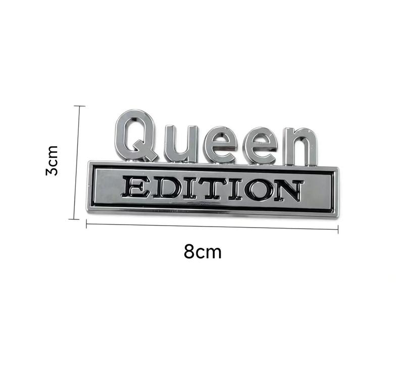 Queen Edition 3D Emblem Sticker Badge Funny Decals for Car Truck SUV Motorcycle MPV Rust Resistant Waterproof Fade Resistant 8 cm x 3.3 cm Metal Alloys Queen Edition Design
