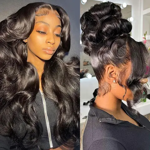 360 Full Lace Frontal Wig Human Hair 30 36 Inch Glueless 13x6 Lace Frontal Wigs Brazilian Virgin Hair Body Wave Glueless Closure Wear and Go Black Wigs 13x4 HD Transparent Lace Front Wigs For Women Pre Plucked TikTokShop Memorialday